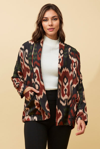 Sloane Abstract Print Cardigan