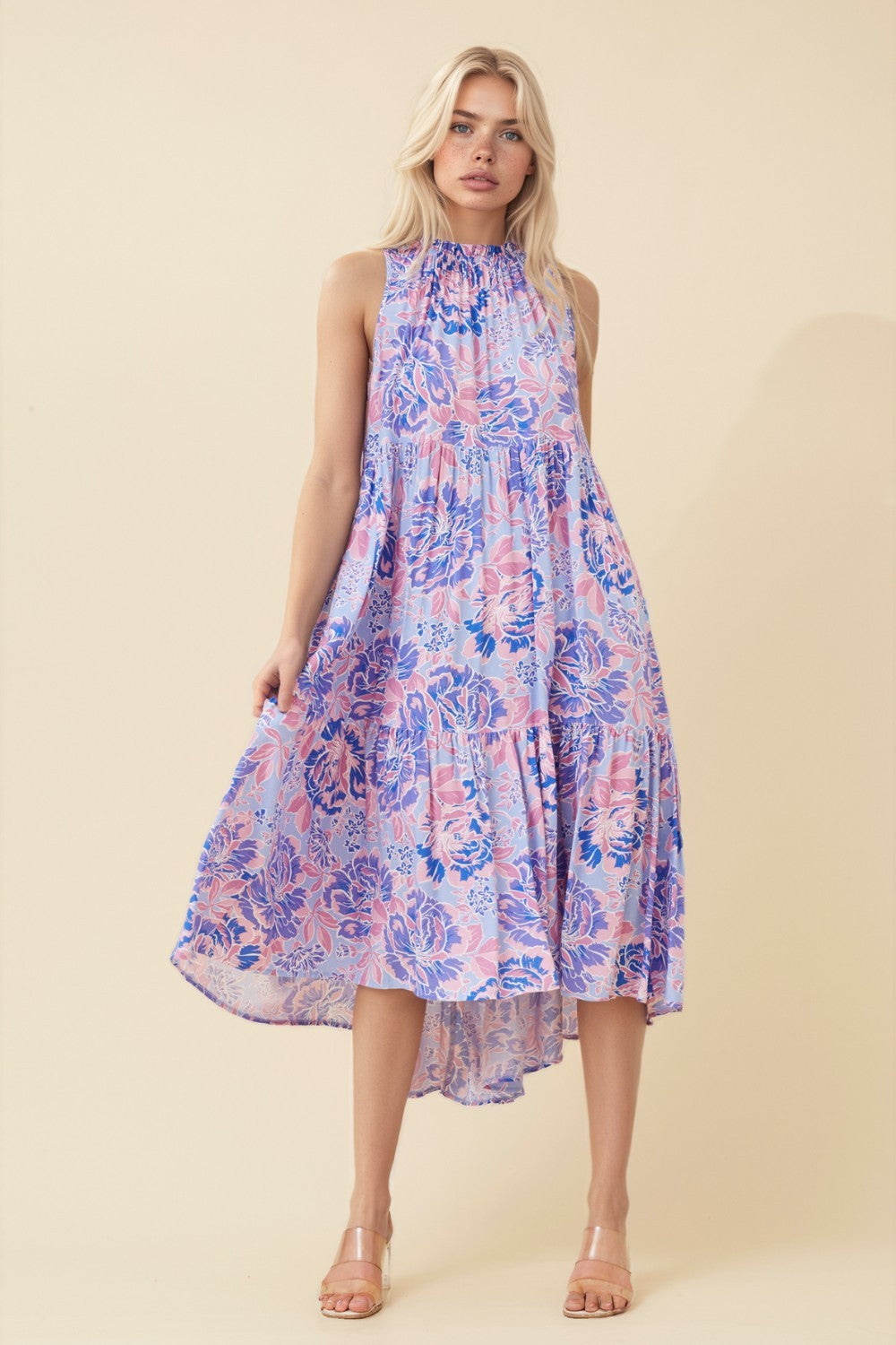 DREW FLORAL TRAPEZE DRESS