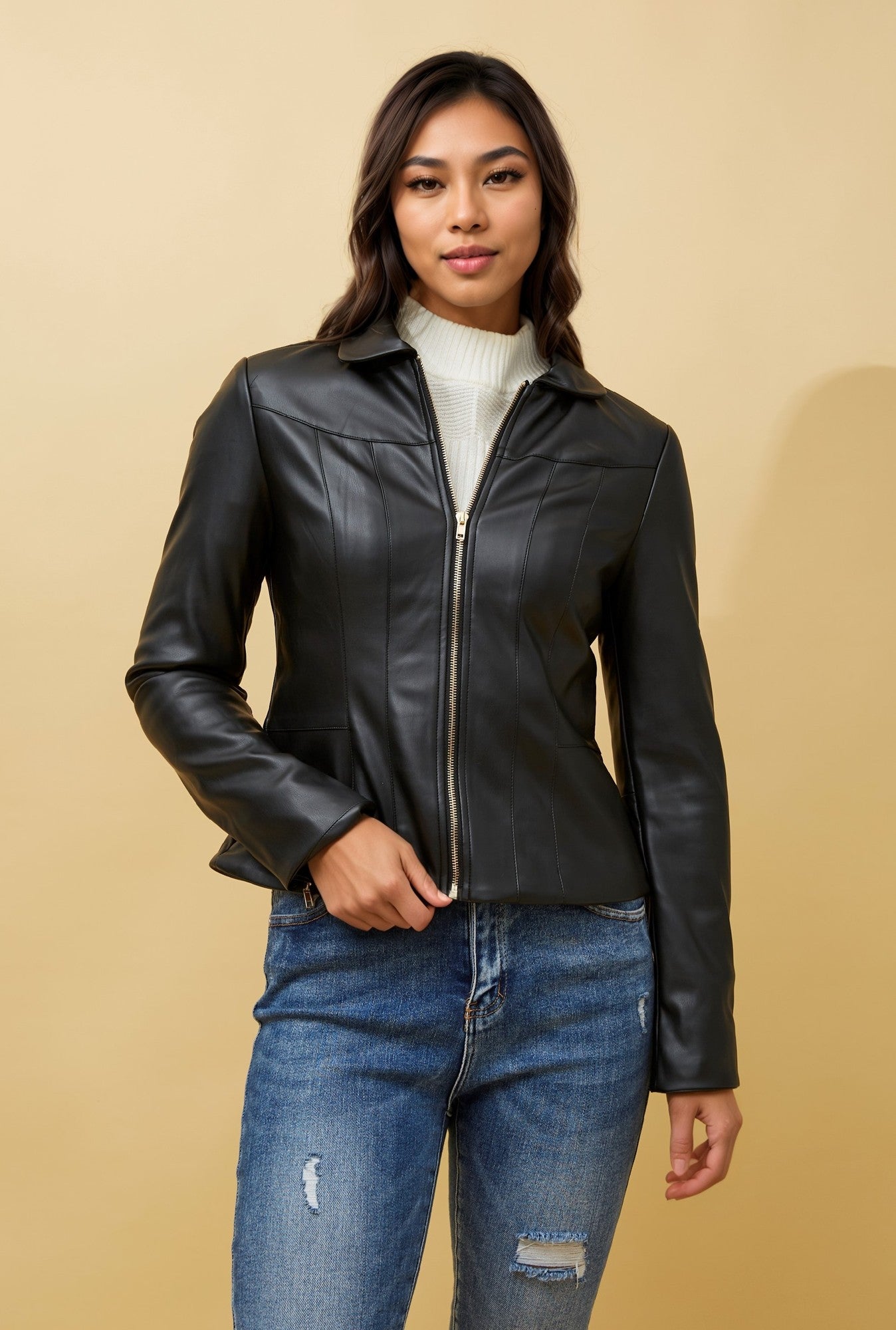 Swing Coat Rockmans Sale Jackets Jaiya Vegan Leather Jacket Buy